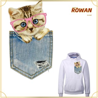 Rowans สติกเกอร์ ลายน่ารัก ซักล้างได้ สําหรับติดตกแต่งเสื้อผ้า