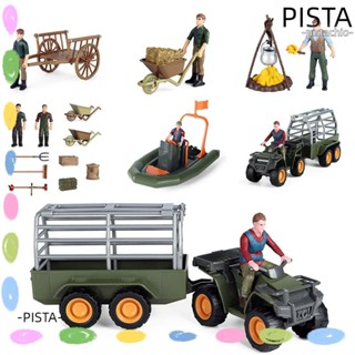 Pista โมเดลคนขับ พลาสติก หลายสี พร็อพถ่ายรูป สําหรับตกแต่งโต๊ะทราย ฟาร์มเมอร์