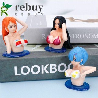 Rebuy Rem โมเดลฟิกเกอร์ PVC รูปเด็กผู้หญิง Boa Hancock Nami Chest Shaking อุปกรณ์เสริม สําหรับสะสม