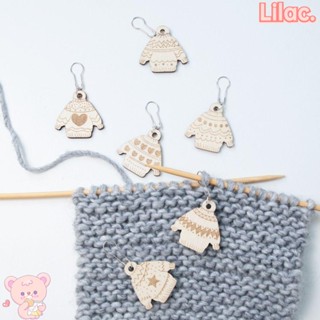 Lilac คลิปตะขอล็อคไม้ รูปเห็ด สําหรับถักโครเชต์ DIY