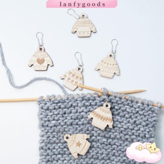 Lanfy คลิปไม้ สําหรับถักโครเชต์ DIY