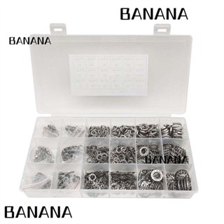 Banana1 แหวนรองสปริง สเตนเลส สีเงิน สําหรับรถยนต์ 720 ชิ้น