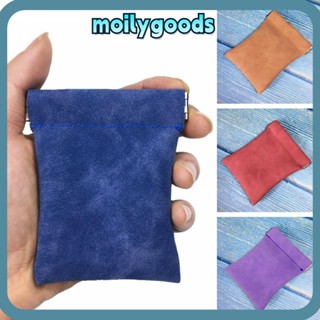 Moilyhd กระเป๋าใส่เหรียญ, กระเป๋าสายหูฟัง หนัง PU สีพื้น, กระเป๋าถือ กระเป๋าสตางค์ ขนาดเล็ก