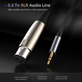 [ElectronicMall01.th] สายเคเบิลเสียง Aux 3.5 มม. XLR ตัวผู้ เป็นตัวเมีย สําหรับไมโครโฟน ลําโพง PC โทรศัพท์มือถือ 2021