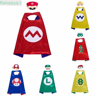 Fishstick1 ซูเปอร์มาริโอ้ Bros การ์ตูนอะนิเมะเสื้อผ้า Kinopio Luigi ของเล่นเด็ก คอสเพลย์ เครื่องแต่งกาย