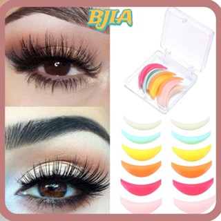 Bja แผ่นดัดขนตา สีรุ้ง อุปกรณ์แต่งหน้า 6 คู่
