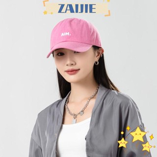 Zaijie24 หมวกเบสบอล ผ้าฝ้าย แบบนิ่ม ปักลาย ระบายอากาศ หลากสี แฟชั่นฤดูร้อน