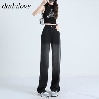 DaDulove💕 New American Ins High Street Retro Gradient Jeans Niche High Waist Wide Leg Pants Large Size Trousers