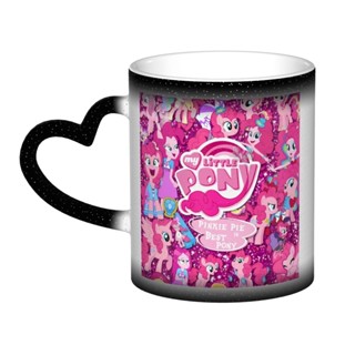 แก้วกาแฟเซรามิค ลาย My Little Pony เปลี่ยนสีได้ ไวต่อความร้อน แปลกใหม่ ตลก สําหรับผู้หญิง ของขวัญ