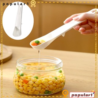 Popular 2-in-1 ส้อมจิ้มผลไม้ พลาสติก ขนาดเล็ก อเนกประสงค์ แบบพกพา ทนทาน สีขาว สําหรับกรองน้ํามัน น้ําผลไม้