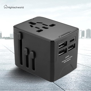 [Hightechworld.th] อะแดปเตอร์พอร์ต Usb 3 พอร์ต 1 ประเภท C 1500W Max สําหรับยุโรป UK USA AUS