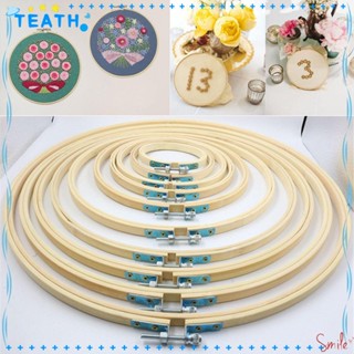 Teath สะดึงไม้ไผ่ ทรงกลม สําหรับเย็บปักถักร้อย Diy