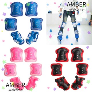 Amber ชุดอุปกรณ์ป้องกันข้อมือ เพื่อความปลอดภัย สําหรับเด็ก 6 ชิ้น ต่อชุด