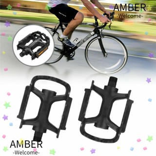 Amber บันไดจักรยาน แบบพกพา พร้อมแผงสะท้อนแสง 2 ชิ้น 1 คู่