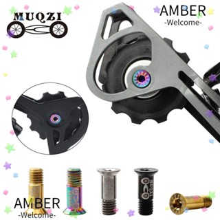 Amber สกรูล้อจักรยาน M5 16x7.7x5 มม. อุปกรณ์เสริมจักรยาน 1/2 ชิ้น