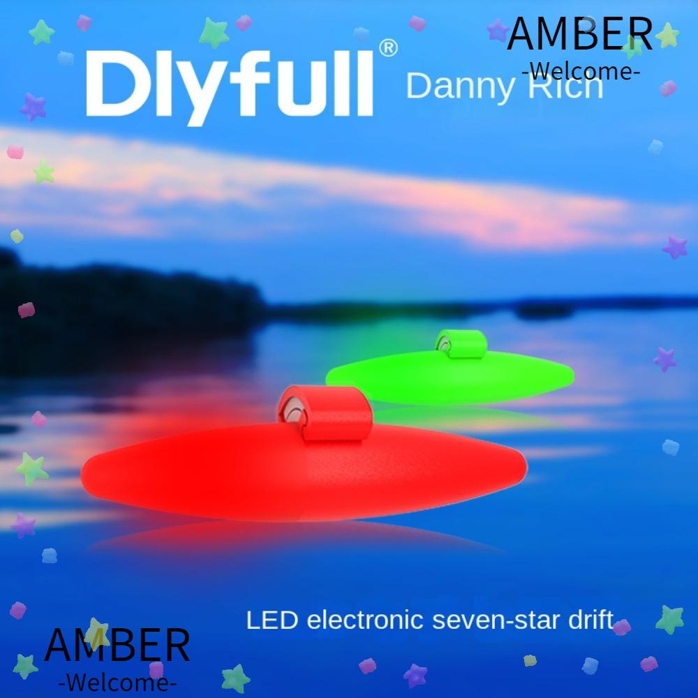 Amber ทุ่นลอยน้ํา ตกปลากลางคืน อิเล็กทรอนิก ลอยเจ็ดดาว แบตเตอรี่ CR311 สีแดง แท่งไฟ เรืองแสง ทุ่นลอยกลางคืน ตกปลา