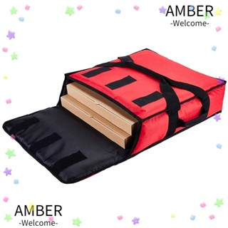 Amber กระเป๋าเก็บอาหาร พิซซ่า สีแดง ทนทาน ขนาด 20x20x6 นิ้ว