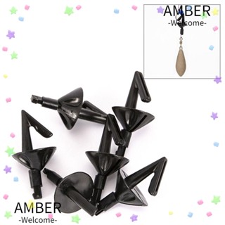 Amber อุปกรณ์ถอดตะขอเบ็ดตกปลา คุณภาพสูง สีดํา 20 ชิ้น