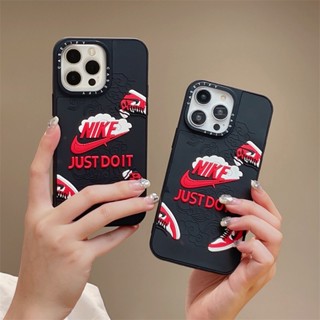 Casetifg เคสโทรศัพท์ซิลิโคน TPU แข็ง กันกระแทก ลายโลโก้ NK 3D คุณภาพสูง สําหรับ iPhone 15 14 11 12 13 Pro Max 7 8 14 15 Plus X XR XS Max