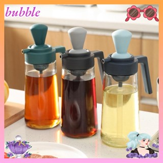 Bubble 2 in 1 เครื่องจ่ายน้ํามันมะกอก ขวดแก้ว 550 มล. แบบพกพา สีฟ้า พร้อมหม้อน้ํามัน ไม่หยด สําหรับบ้าน ร้านอาหาร เบเกอรี่