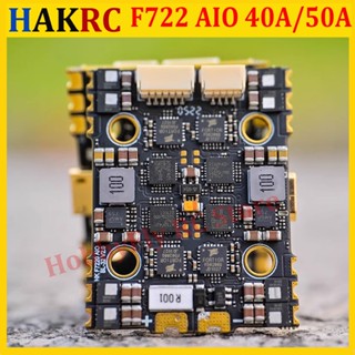 Hakrc F7220D F722 AIO F7 ตัวควบคุมการบิน 32 บิต 40A/50A 4in1 ESC 2-6S 20*20 มม. พร้อม Double BEC OSD สําหรับโดรนบังคับ FPV