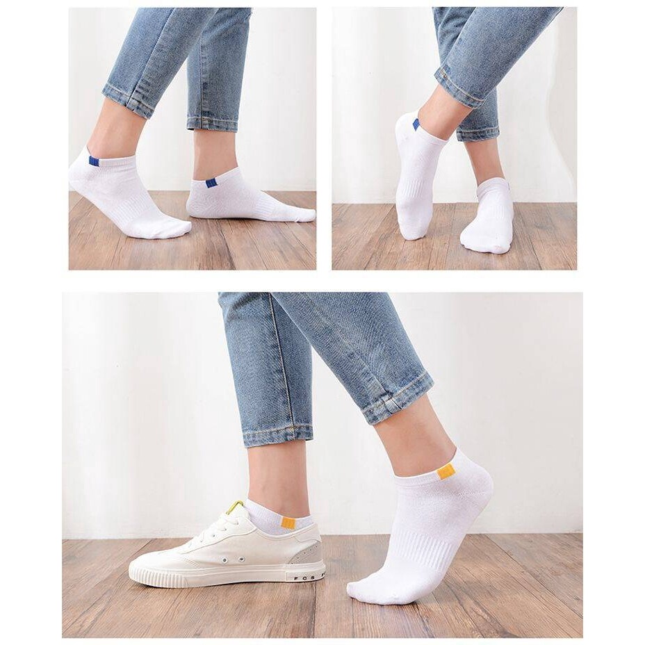 Comicbra ถุงเท้าข้อสั้น ชาย แถบสี ดำ 34-40 ใส่ได้ ขาว เทา ใส่ได้ทุกโอกาส ใส่สบาย สำหรับผู้ชาย - รูปที่ 5