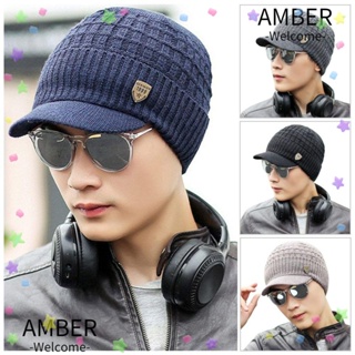 Amber หมวกถัก ป้องกันหู ให้ความอบอุ่น เหมาะกับขี่จักรยานกลางแจ้ง สําหรับผู้ชาย