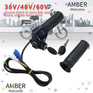 Amber ตัวเร่งความเร็วจักรยาน หน้าจอ LCD 36V 48V 60V ทนทาน