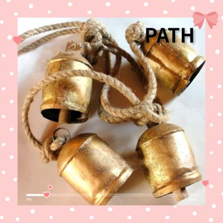 Path กระดิ่งทองแดง ทรงกระบอก สไตล์โบราณ ทนทาน สําหรับแขวนตกแต่งผนังบ้าน DIY