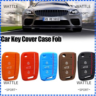 Wattle ปลอกกุญแจรถยนต์ ซิลิโคน อุปกรณ์เสริม สําหรับ VW Golf 7 GTI POLO T-Cross Touran Tiguan Skoda Octavia