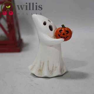 Willis รูปปั้นผี มีไฟ LED สีขาว สําหรับตกแต่งบ้าน