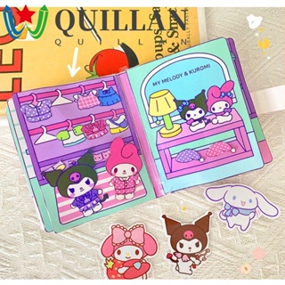 Quillan สติกเกอร์กระดาษ ลายคุโรมิ สามมิติ เสียงเงียบ สําหรับตกแต่งสมุด DIY