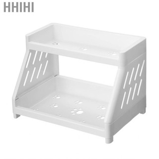 Hhihi Desktop Storage Rack  Hollow  Paw Layered Heightened Feet Detachable Small Desk Shelf Organizer 2 Tier Large Open Design for Bedroom Jewelry