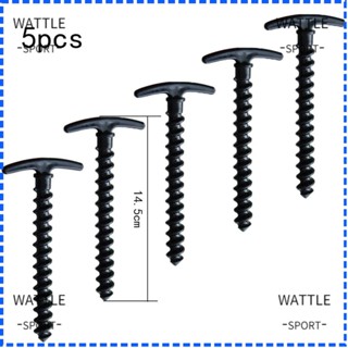 Wattle หมุดสกรูเกลียว พลาสติก อุปกรณ์เสริม สําหรับตั้งเต็นท์ ตั้งแคมป์ 5 ชิ้น