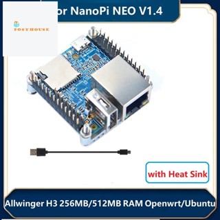 บอร์ดพัฒนา NanoPi NEO V1.4 + ฮีทซิงค์ + สายเคเบิล Micro-USB Allwinger H3 Quad Core RAM Openwrt / Ubuntu Module