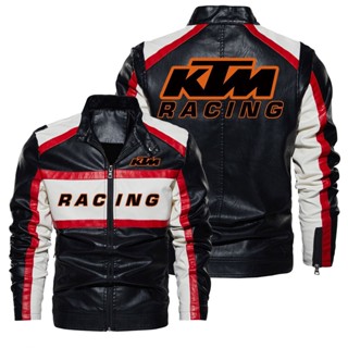 KTM LOGO jacket windproof leather jacket RC390 DUKE 250 790 890 ADVENTURE 250 790 390 SUPER DUKE R 1290 SUPER ADVENTURE 1290 motorcycle riding long-sleeved thin rainproof jacket