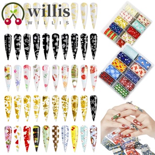 Willis สติกเกอร์ฟอยล์ ลายคริสต์มาส ฮาโลวีน สําหรับตกแต่งเล็บ DIY