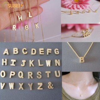 Sukaa สร้อยคอโซ่ ชุบทอง 26 คํา ลายตัวอักษร ชื่อเริ่มต้น แฟชั่น ของขวัญ