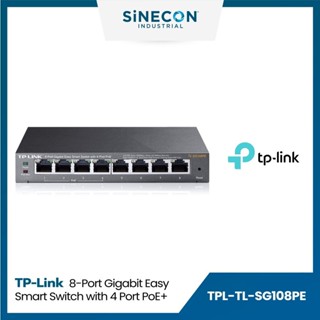 TP-Link ทีพีลิ้งค์ รุ่น TL-SG108PE 8-Port Gigabit Easy Smart Switch with 4-Port PoE+