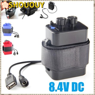 Shououy พาวเวอร์แบงก์ 18650 USB 8.4V DC 6 ชิ้น สําหรับโทรศัพท์มือถือ ไฟจักรยาน