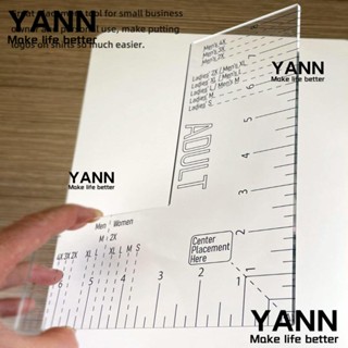 Yann1 ไม้บรรทัดอะคริลิคใส สําหรับจัดตําแหน่งเสื้อยืด