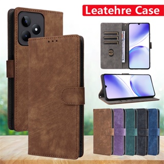 เคสโทรศัพท์มือถือหนัง ฝาพับ กันกระแทก พร้อมช่องใส่บัตร สําหรับ Realme C51 C53 C51 C53 C55 Nfc C35 10 Pro Plus 10T 4G 5G