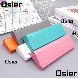 Osier1 กล่องใส่แว่นตา หนัง PU 5 สี แบบพกพา สีพื้น ป้องกันแรงดัน สําหรับผู้ชาย