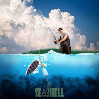 [Seashell02.th] เหยื่อตกปลาโลหะ 7.7 กรัม พร้อมตะขอแหลม 5 ชิ้น