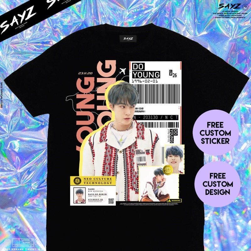 เสื้อสาวอวบ Kaos Kim Doyoung NCT U NCT 2020 เรโซแนนซ์ Pt2 Departure ver nctzen kpopers kpop สไตล์ kp