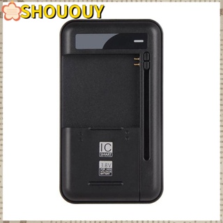 Shououy เครื่องชาร์จแบตเตอรี่ แบบพกพา 2 in 1 AC100-240V ชาร์จ USB