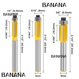 Banana1 ดอกสว่านเราเตอร์ 3 ใบมีด ก้าน 6 มม. 6.35 มม. ทนทาน พร้อมตลับลูกปืน สําหรับงานไม้