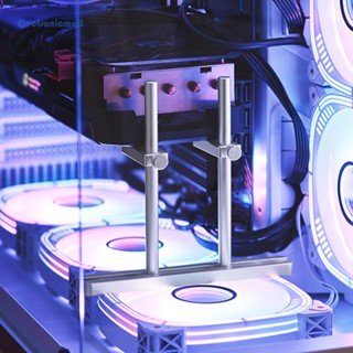 [ElectronicMall01.th] ขาตั้งการ์ดจอ อะลูมิเนียม CNC เสาคู่ ATX MATX ITX PC ปรับความสูงได้ สําหรับพัดลม 8 12 ซม.