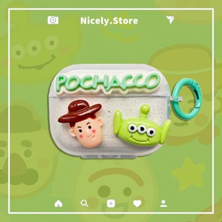 เคสหูฟังบลูทูธไร้สาย TPU ใส ลายการ์ตูนเอเลี่ยน Toy Story 3D สําหรับ Airpods 1 2 Pro2 Air Pod 3 Pro