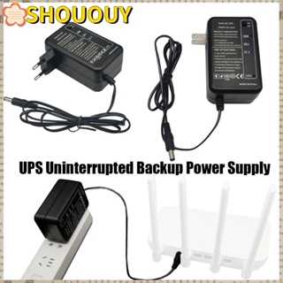 Shououy พาวเวอร์ซัพพลายสํารอง ความจุสูง 5.5x2.1 มม. เอาท์พุต 5000mAh UPS สําหรับเราเตอร์ WiFi LED กล้องวงจรปิด